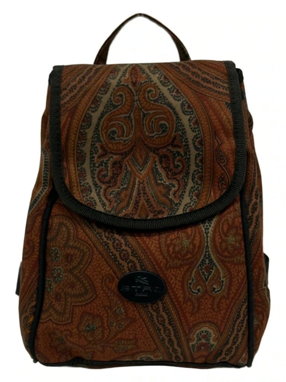ETRO Brown Black Multi Nylon Backpack